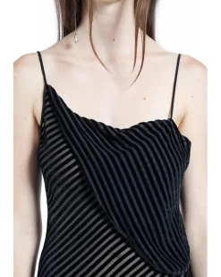 Aaricia Long Bias Slip Dress Black
