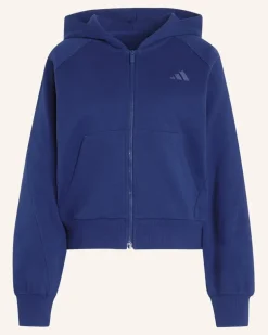 Adidas Kit Kapuzenjacke, Kleines Logo blau