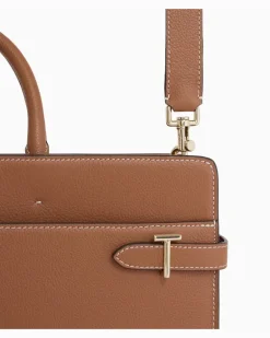 Aktentasche Emilie 15 Zoll aus genarbtem Leder Tan
