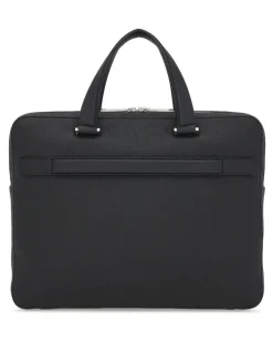 Aktentasche mit geprägtem Monogramm - Schwarz