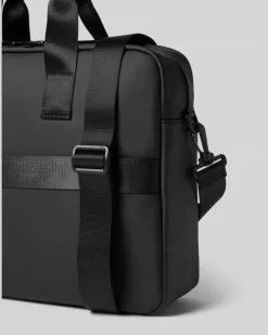 Aktentasche mit Label-Prägung Modell 'lanciano Black