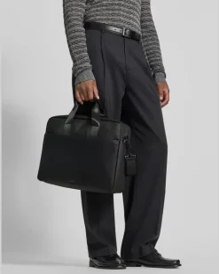 Aktentasche mit Label-Prägung Modell 'lanciano Black