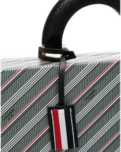 Aktentasche mit Logo-Print - Grau