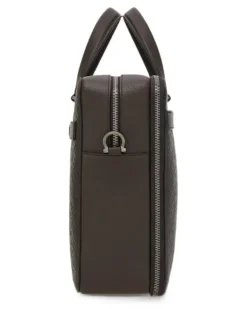Aktentasche mit Monogramm - Braun