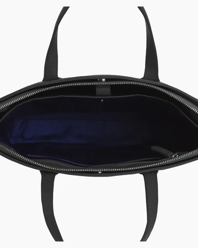 Aktentasche Sophie 14 Zoll 1 Faltfach genarbtes Leder Schwarz