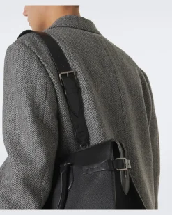 Aktentasche VLogo aus Leder Schwarz