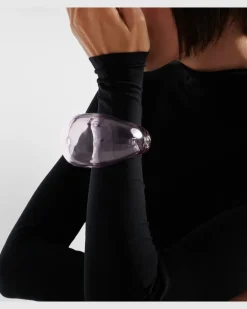 Alaïa Armreif aus Glas Violett