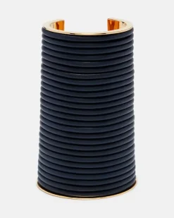 Alaïa Armreif mit Leder Blau