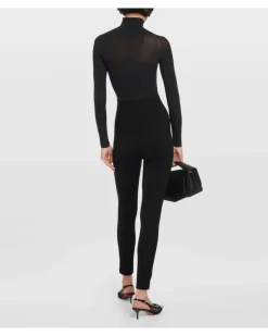 Alaïa High-Rise Leggings aus einem Wollgemisch Schwarz