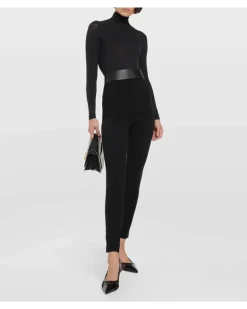 Alaïa High-Rise Leggings aus einem Wollgemisch Schwarz