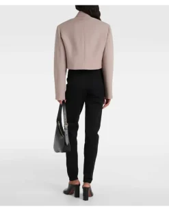 Alaïa High-Rise Leggings aus Gabardine Schwarz