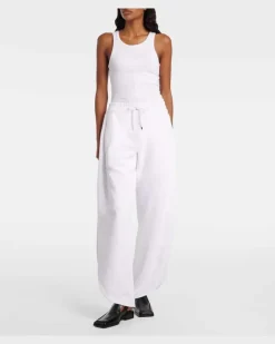 Alaïa Jogginghose aus Baumwolle Weiß