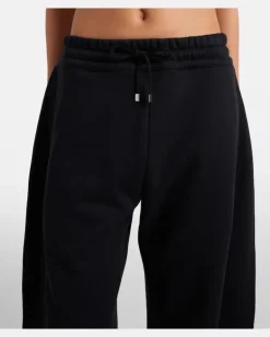 Alaïa Jogginghose aus Baumwoll-Fleece Schwarz