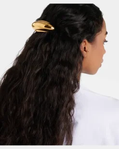 Alaïa Metallic-Haarspange Gold