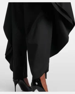 Alaïa Rückenfreier Jumpsuit aus Grain de Poudre aus Wolle Schwarz