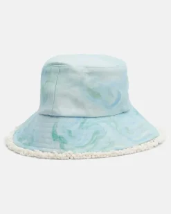 Alémais Bedruckter Hut aus Leinen Blau