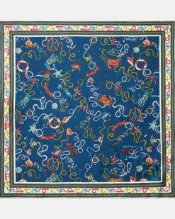 Alémais Tuch aus Seiden-Twill Multicolor