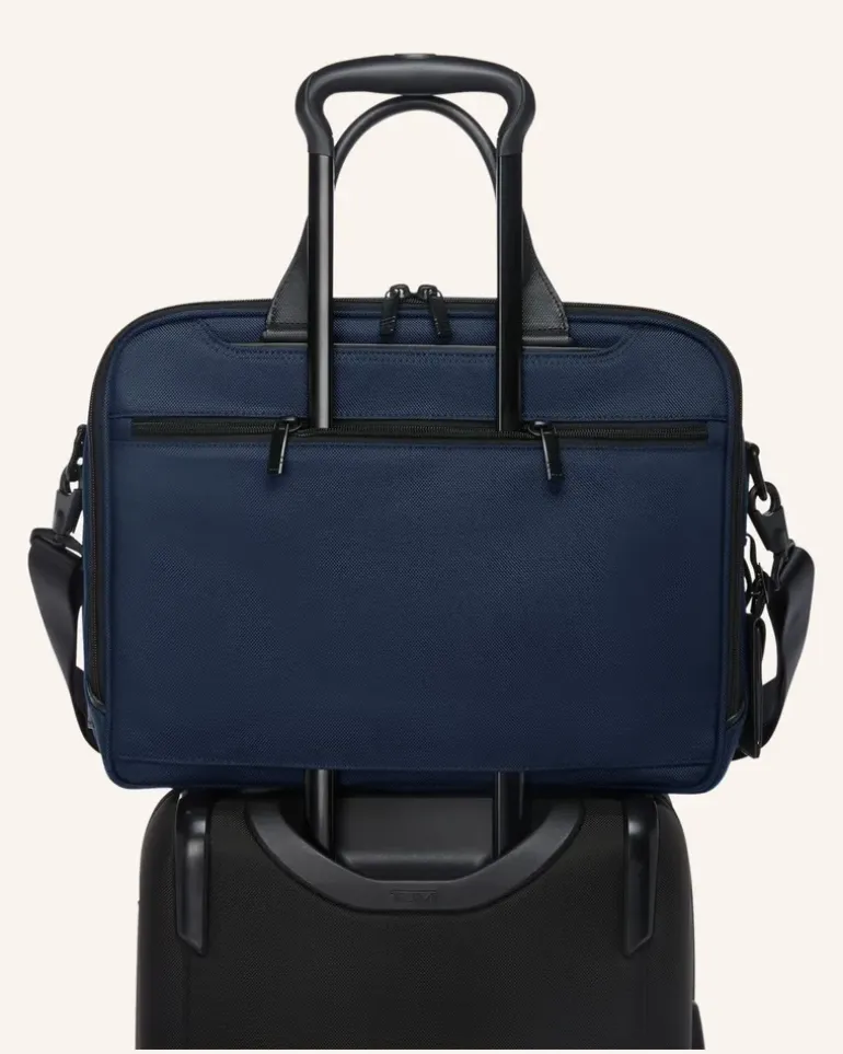 Alpha Aktentasche Medium Expandale blau Dunkelblau