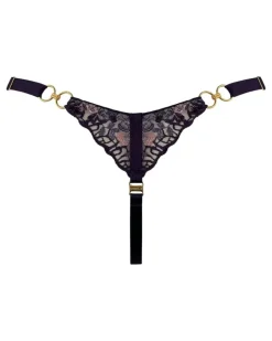 Amela Tanga mit Blumenspitzen - Violett