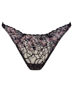 Amela Tanga mit Blumenspitzen - Violett