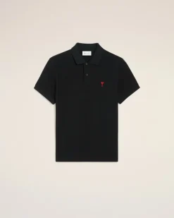Ami de Coeur Polo aus schwarzer Baumwolle Unisex