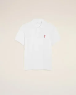 Ami de Coeur Polo aus weißer Baumwolle Weiß Unisex Weiss