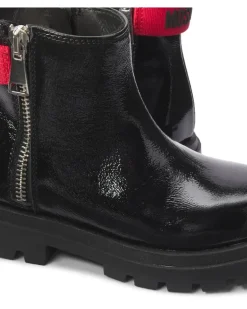 Ankle Boots aus Leder Schwarz