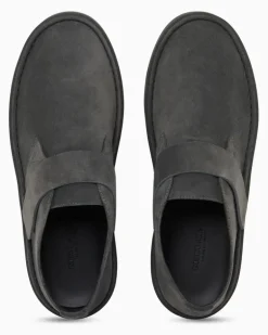 Ankle Boots aus Veloursleder Grau