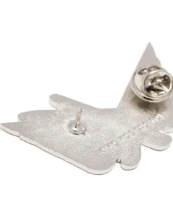 Anstecknadeln mit grafischem Print - Silber