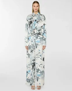Anversa Jungle palazzo trousers Grey