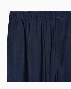 Anzug aus Viskose mit Chevron-Muster Marineblau