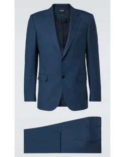 Anzug aus Wolle Blau
