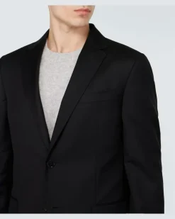 Anzug aus Wolle und Mohair Schwarz