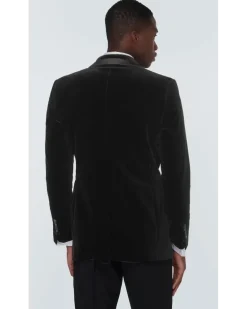 Anzugjacke Atticus aus Samt Schwarz