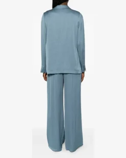 Anzug mit fallendem Revers - Blau