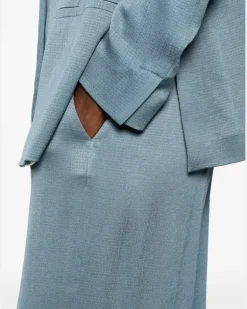 Anzug mit fallendem Revers - Blau