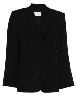 Anzug mit kastigem Revers - Schwarz