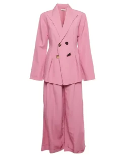 Anzug mit steigendem Revers - Rosa