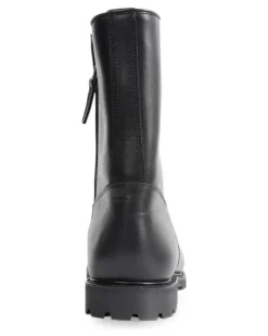 Arlberg Stiefel aus Leder - Schwarz