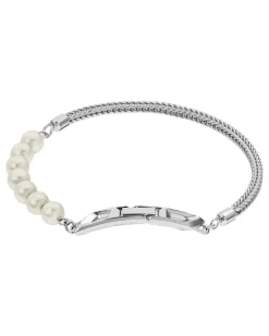 Armband aus Sterlingsilberkette und Perle - Armbänder - Unisex -