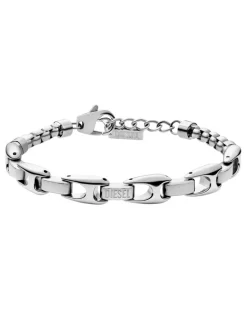 Armband mit Kettendesign aus Edelstahl - Armbänder - Unisex - Silber