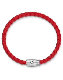 Armband mit 3 Ringen aus Soft Leder - Red - Edelstahl - MB130903 - Armbänder