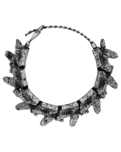 Armband mit silberfarbenen Elementen - Armbänder - Unisex - Grau