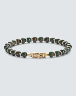 Armband Spiritual Beads aus Hämatit mit 18kt Gelbgold und Diamanten Schwarz