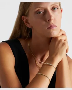 Armreif aus 14kt Gelbgold mit Diamanten