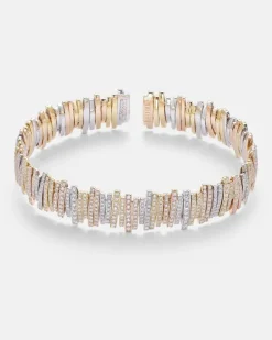Armreif aus 18kt Gelb-, Weiß- und Roségold mit Diamanten Multicolor