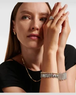 Armreif aus 18kt Weißgold mit Diamanten Metallic