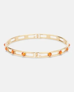 Armreif DG mit Kristallen Gold