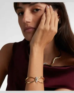 Armreif Golden Strada aus 18kt Gelb- und Weißgold mit Diamanten