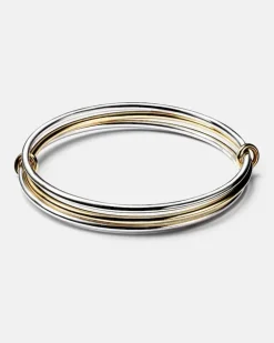 Armreif Lumin aus 18kt Gelbgold und Sterlingsilber